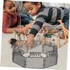 CIYODO 2sets Miniature Plastic Fence for Farm Animals and War Scene Flexible Configuration Safety Guardrail for Creative Play Plastic for Boys and Girls Imaginative Layouts view 4