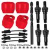 RCYouHott RC Upgrades Part Plastic Shock Cap Protector&Steel Shock Standoff for 1/8 Kraton Outcast Typhon Notorious Talion 6S BLX,1/7 Mojave Infraction Felony 6S BLX Limitless,Red view 1