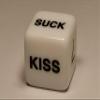 4 pcs English Fun White Couple dice - 36 Ways to Play - Acrylic (White) view 1