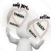 4 pcs English Fun White Couple dice - 36 Ways to Play - Acrylic (White) view 4