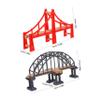 Abaodam 2pcs Wooden Train Tracks Cross Bridge for The Train Toy Accessories Boy Girl Educational Playset view 2