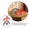 Abaodam 2pcs Wooden Train Tracks Cross Bridge for The Train Toy Accessories Boy Girl Educational Playset view 3