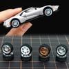 1/64 Wheels and tires for Upgraded Mainline Cast Model Car,Diameter is 0.39In, Double-shaft, 4 Sets/Pack, ABS wheels with Rubber Tires Rivet Shaft with Brake Pads (Series X(4 sets)) view 1