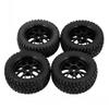 4Pcs 75mm Rubber Off-Road Wheel Rim and Tires Compatible with MN99S 144001 RC Car Compatible with Rally Climbing view 1