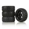 4Pcs 75mm Rubber Off-Road Wheel Rim and Tires Compatible with MN99S 144001 RC Car Compatible with Rally Climbing view 4