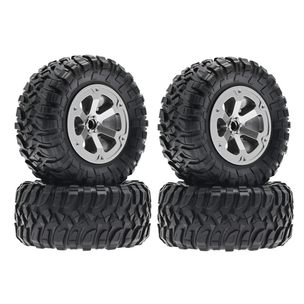 4Pcs 73mm Tire Wheel Compatible with C14 C24 B24 B36 MN MN90 MN99S FY003 FY004 Compatible RC Car Upgrade Parts Accessories