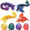 bgezxuy 4 Pcs Mini 3D Printed Dragon Eggs with Dragons Inside, Articulated Crystal Dragon in Dinosaur Egg, Birthdays, Halloween Decorations Indoor Outdoor for Girls Boys (MINI-YS) view 1