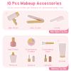 PIIKAGO Wooden Kids Vanity Set with Acrylic Display Case, Pretend Play Toddler Makeup Vanity for Girls, Beauty Salon Set with Makeup Accessories, Little Girls Gift Age 3+ (Pink) view 2