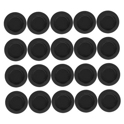 KONTONTY 20pcs Rubber Piggy Bank Plugs Round Money Saving Box Stoppers with Inner Diameter Black Covers for Lidless Banks Excellent Seal for Protection