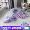 HyBaiS 24 inch Large 3D Printed Dragon,3D Dragons Figurine Toy,Big 3D Printed Toys,Easter Stuffer Gift for Kids 5-7,Desk and Home Deco(Crystal Purple) view 4