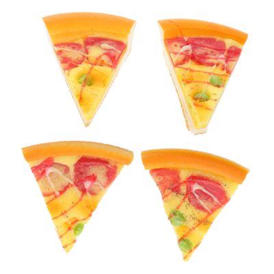Alasum 4pcs PU Simulation Cheese Pizza Slices Model Realistic Pretend Food Props for Kitchen Play and Pizza Party Decoration Fun Kitchen Food Shapes for Imaginative Play