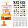 1 Set Badge Maker for Kids, DIY Round Button Maker with 48 Sticker and 48 Button Parts Cute Press Pin Maker Machine Gift for Girls Pin Maker Pin Maker Machine Button Maker Badge Making Machine view 1