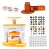 1 Set Badge Maker for Kids, DIY Round Button Maker with 48 Sticker and 48 Button Parts Cute Press Pin Maker Machine Gift for Girls Pin Maker Pin Maker Machine Button Maker Badge Making Machine view 3