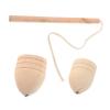 CORHAD Retro Wooden Spinning Tops Educational Toy Set for Kids Adults Gyroscope Physics Game view 1
