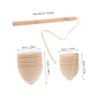 CORHAD Retro Wooden Spinning Tops Educational Toy Set for Kids Adults Gyroscope Physics Game view 2