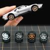 1/64 Wheels and tires for Upgraded Mainline Cast Model Car, True Rider Series,Diameter is 0.39In, Six-Axis, 4 Sets/Pack, ABS wheels with Rubber Tires Rivet Shaft with Brake Pads (Series Z(4 sets)) view 1