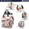 Kigai Abundant Flower Fields Diaper Bag Backpack for Baby Travel Waterproof MultiPocket Baby Bag with Insulated Bottle Holders & Stroller Straps for Mom & Dad view 2