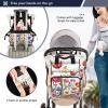 Kigai Abundant Flower Fields Diaper Bag Backpack for Baby Travel Waterproof MultiPocket Baby Bag with Insulated Bottle Holders & Stroller Straps for Mom & Dad view 4