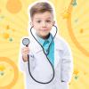 RoundFunny 10 Pack Boys Girls Kids Stethoscope Toy Disposable Plastic Stethoscope Real Working for Girls Boys Doctor Kit Role Play Costume Pretend Game Accessories view 4