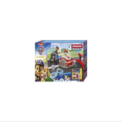 Carrera First Paw Patrol, On The Track - Play Track with Chase & Marshall, Child-Friendly Hand Controller, 2.4 Metre Track & Interactive Elements - for Small Racing Fun and Adventures