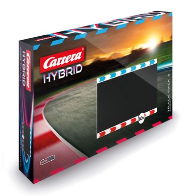 Carrera Hybrid Track Pack 2 - Race Track Expansion Kit with Heavy Duty Accessories and Additional Track Sections