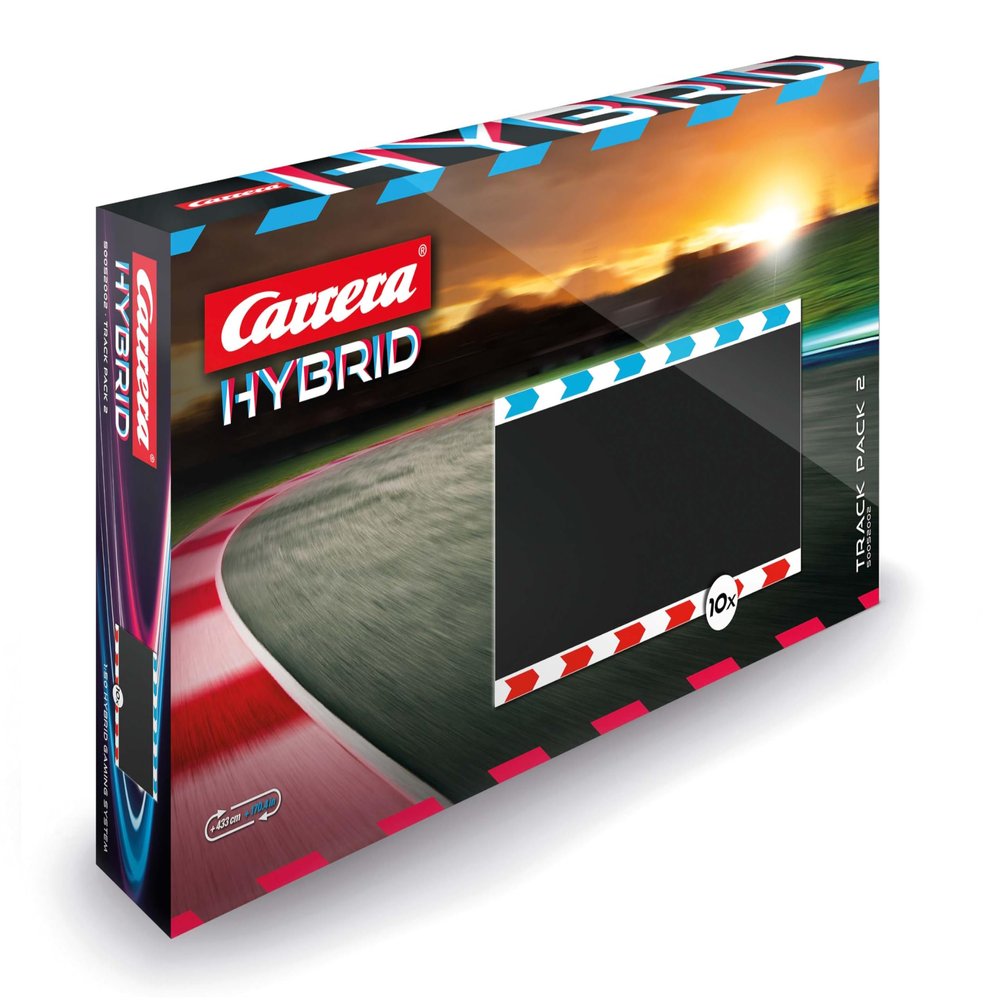 Carrera Hybrid Track Pack 2 - Race Track Expansion Kit with Heavy Duty Accessories and Additional Track Sections