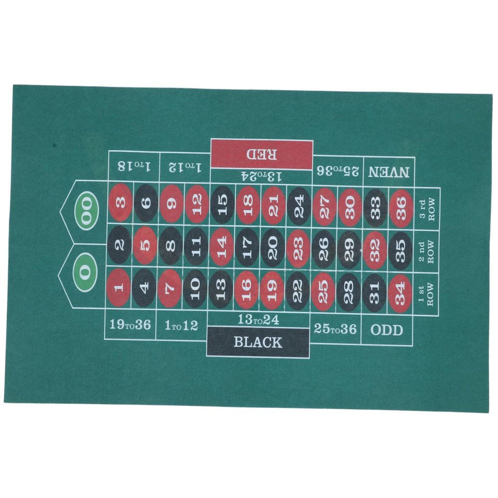 Zerodeko Foldable Poker Table Mat Double-Sided Felt Surface Poker Mat Waterproof Table Top Home Gathering Game Pad