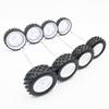 10PCS Toy Car Wheel 37mm Plastic Toy Car Tire Wheels with 5PCS Metal Shaft Round Rod Axles for RC Car Truck Robot DIY Model Toy Parts (2x37mm) view 2
