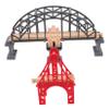 NAMOARLY 2pcs Wooden Train Bridge Track Accessories Engaging Play for Boys and Girls Motor Skills and Creativity Compatible Major Wooden Train for Family Interaction view 1