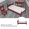 1:12 Doll House Mini Red Wooden Single Bed Furniture Accessory for Dolls Miniature Bedroom Furniture view 4