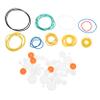 BUGUUYO 1set Pulley System for Boys and Girls Rubber Band Drive Belt and Gears Pulleys Rubber Bands Drive Belts Easy to Install for Mechanical Projects and Model Toys view 1