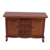 1:12 Scale Dollhouse Storage Cabinet Miniature 2 Doors 3 Drawers Wooden Doll House Furniture view 2