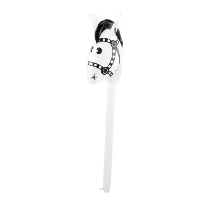ToysCentral Basics Hobby Horse Stick Toy Portable Creative Party Decoration for Horse Themed Party, White Head