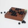 HAFI INTERNATIONAL Wooden Marble Solitaire Board Game - Premium Handcrafted Classic Puzzle Marbles, Brain Teaser for Adults & Kids, or Coffee Table Decor Portable Solo Strategy ((Black-Marble-Ball)) view 2