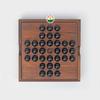 HAFI INTERNATIONAL Wooden Marble Solitaire Board Game - Premium Handcrafted Classic Puzzle Marbles, Brain Teaser for Adults & Kids, or Coffee Table Decor Portable Solo Strategy ((Black-Marble-Ball)) view 4