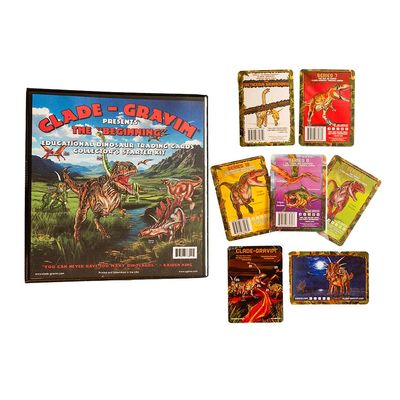 Clade-Gravim Dinosaur Trading Card Starter Kit - Educational Dinosaur Cards - Dino Collectors Card Starter Kit Album - The Beginning of Dino Collector Cards - (Version 3)
