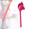 DYNWAVE Horsehead Stick Toy,Party Decoration,Portable Blowing up Stick Toy,Cartoon Horse Riding Stick for Horse Themed Birthday Party, Rose red view 2