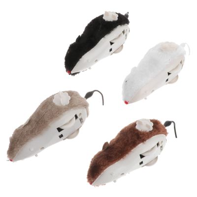 IMIKEYA 4Pcs Wind Up Mouse Set - Fun Clockwork Racing Mice for - Plastic Prank