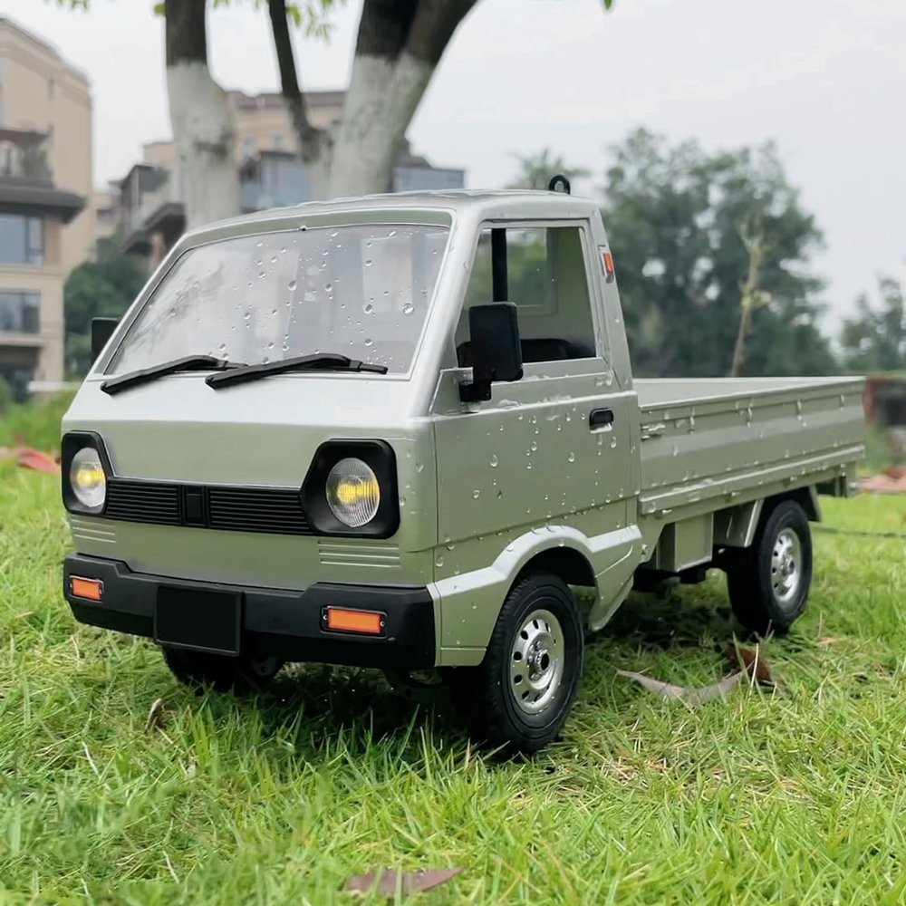 ARRIS WPL D12 1/10 RWD 2.4G Off Road RC Car Drift Climbing Truck Crawler with Brushed 260 Motor 1:10 Simulation RC Vehicles (Silver)