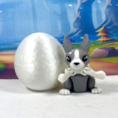 3D Printed Mini Rabbit, Articulated Easter Bunny Rabbit Fidget Toy, Tiny Animal Rabbit Easter, Fidget ADHD Autism Toy - AMR002-GRAY