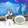 3D Printed Mini Rabbit, Articulated Easter Bunny Rabbit Fidget Toy, Tiny Animal Rabbit Easter, Fidget ADHD Autism Toy - AMR002-GRAY view 3