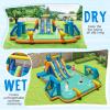 GLACER Inflatable Water Slide, Backyard Bounce House w/Dual Slides, Splash Pool, Climbing Wall, Water Cannons, Soccer Goals, Basketball Hoops, Ring-toss Game (Without Blower) view 2
