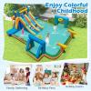 GLACER Inflatable Water Slide, Backyard Bounce House w/Dual Slides, Splash Pool, Climbing Wall, Water Cannons, Soccer Goals, Basketball Hoops, Ring-toss Game (Without Blower) view 3