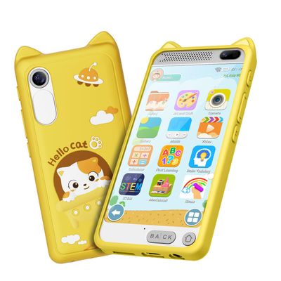 Kids Phone, 3.97" Touchscreen Toddler Smartphone Learning Toys, Fake Play Toy Phone with Music Player Educational GamesChristmas Birthday Gifts for Girls Age 3-12, 8G SD CardYelllow