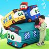 13.8 Inches Car Plush Toy Simulation Bus Cute Cartoon Pillow Filling Car Plush Pillow Toy Gift Children's Birthday (Red) view 3