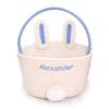 2025 Personalized Easter Bunny Rope Basket Customizable Embroidered Name Boys Girls Easter Baskets Children's Easter Gifts Decorative Easter Egg Hunt (Blue) view 3