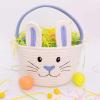 2025 Personalized Easter Bunny Rope Basket Customizable Embroidered Name Boys Girls Easter Baskets Children's Easter Gifts Decorative Easter Egg Hunt (Blue) view 4