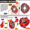 DEZAWRTY Gyro X Set, Attack Type with X String Launcher, Right-Spin Starter Pack, Great Toy Gift for Boy Kid 6+ view 4