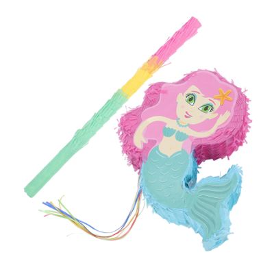 Cabilock 1set Mermaid with Stick for Ocean Theme Birthday Party Decorations Enchanting Boys and Girls Celebration Supplies Includes Candy Filler and Design