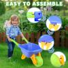 Magic4U 11-Piece Kids Gardening Set with Wheelbarrow, Shovel, Rake, Hoe, Gloves & Apron - Heavy-Duty Steel Tools & Interchangeable Handles, Outdoor Yard Toys for Boys Girls Ages 3-8 view 4